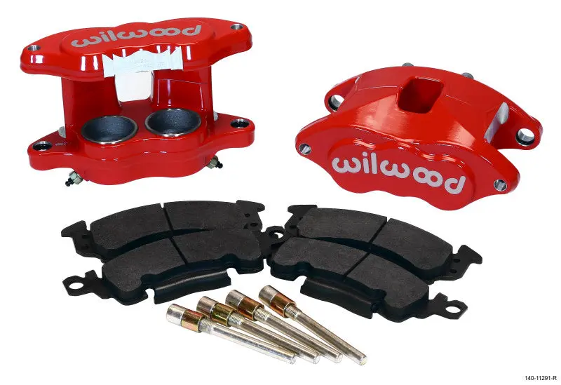 Wilwood D52 Front Caliper Kit Red 2.00In Piston 1.04In Rotor For 1968-1996 Gm Passenger Vehicles And Trucks 1