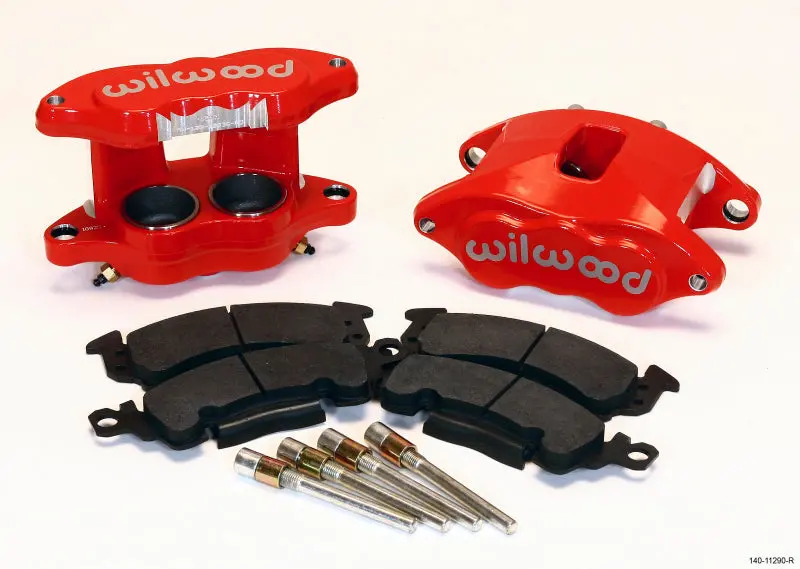 Wilwood D52 Front Caliper Kit Red 2.00In Piston 1.28In Rotor Compatible With 1971-1996 Gm Passenger Vehicles And Trucks 1