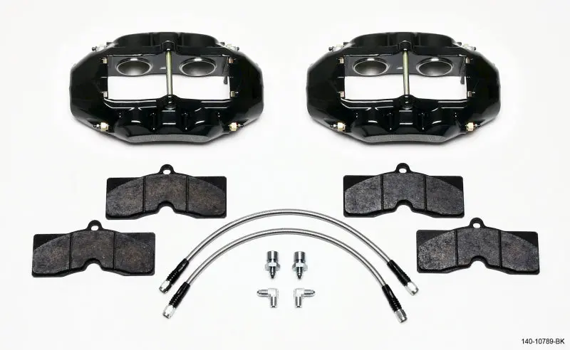 Wilwood D8-4 Front Caliper Kit Black For Corvette C2 C3 65-82 1