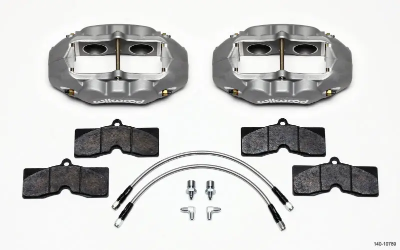 Wilwood D8-4 Front Caliper Kit Clear For Corvette C2/C3 65-82 1