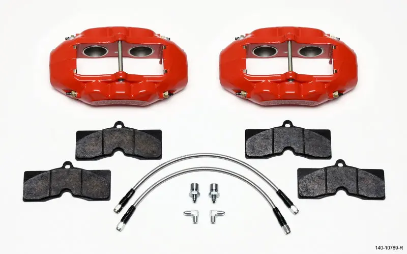 Wilwood D8-4 Front Caliper Kit Red For Corvette C2 / C3 65-82 1