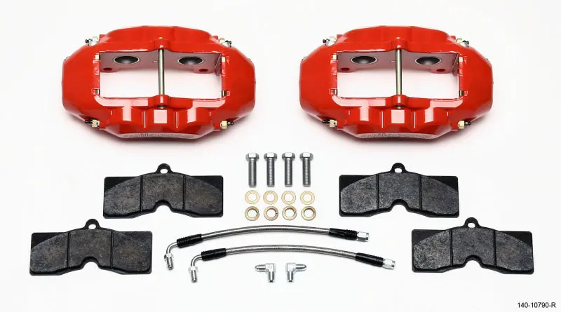 Wilwood D8-4 Rear Caliper Kit Red For Corvette C2/C3 65-82 1