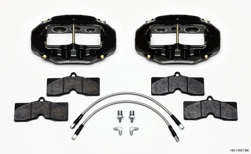 Wilwood D8-6 Front Caliper Kit Black For Corvette C2/C3 65-82 1