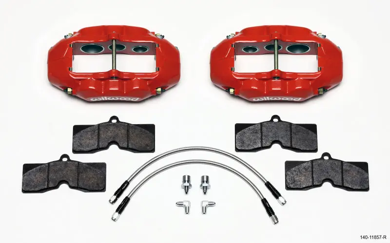 Wilwood D8-6 Front Caliper Kit Red Six Piston Chevrolet Corvette C2 C3 1965-1982 1