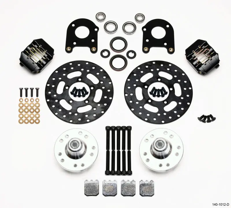 Wilwood Dynalite Single Front Drag Kit Drilled Rotor 71-80 Pinto Mustang Ii Disc And Drum Brakes 1