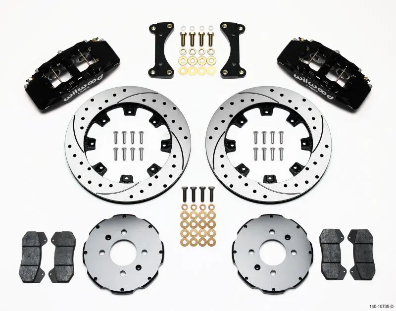 Wilwood Dynapro 6 Front Hat Kit 12.19In Drilled For 94-01 Honda/Acura With 262Mm Disc 1
