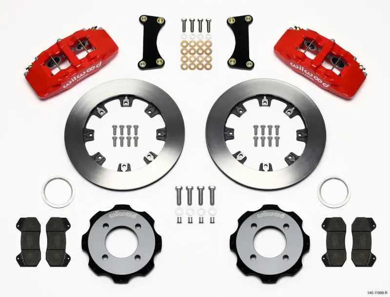 Wilwood Dynapro 6 Front Hat Kit 12.19In Red For 2011 Fiesta 1