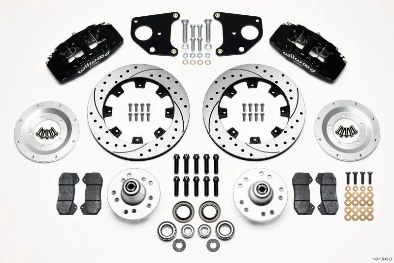Wilwood Dynapro 6 Front Hub Kit 12.19In Drilled For 62-72 Dodge B & E Body 1