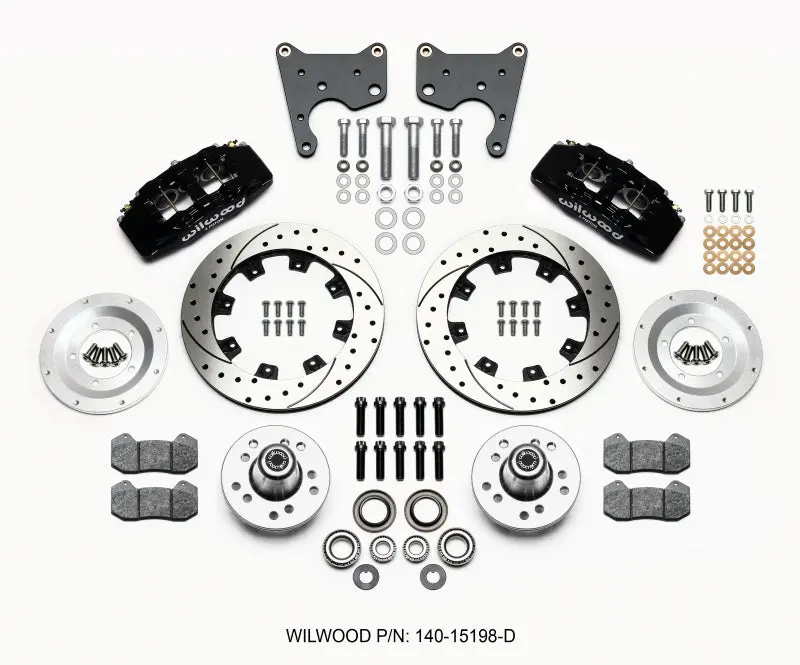 Wilwood Dynapro 6 Front Hub Kit 12.19In Drilled For 65-72 Chrysler Dodge Plymouth C Body 1