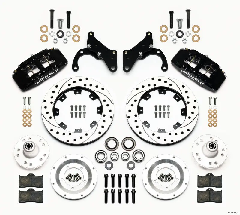 Wilwood Dynapro 6 Front Hub Kit 12.19In Drilled For 69-70 Impala Drum/Disc And 69-82 Corvette 1