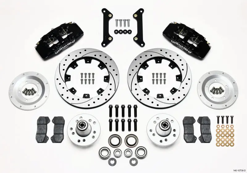 Wilwood Dynapro 6 Front Hub Kit 12.19In Drilled For 70-78 Camaro 1