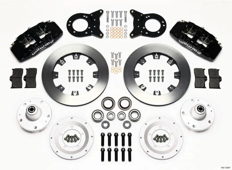 Wilwood Dynapro 6 Front Hub Kit 12.19In For 1965-1969 Mustang Disc & Drum Spindle 1