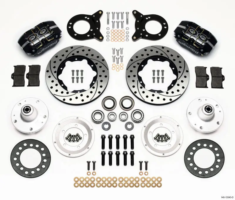 Wilwood Dynapro Dust-Boot Front Kit 11.00In Drilled For 1965-1969 Mustang Disc & Drum Spindle 1