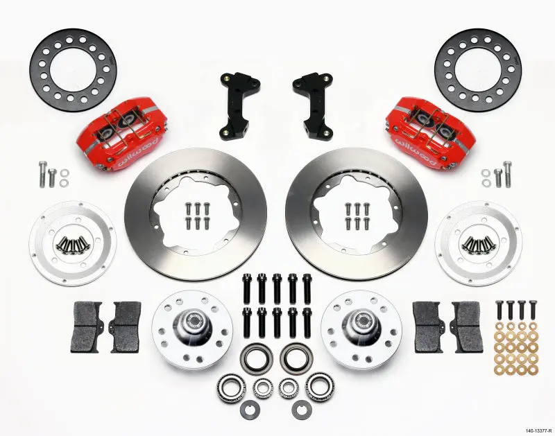 Wilwood Dynapro Dust-Boot Front Kit 11.00In Red 74-80 Pinto Mustang Ii Disc Spindle 1