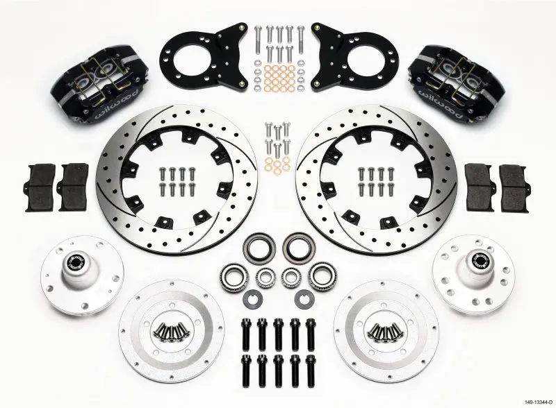 Wilwood Dynapro Dust-Boot Front Kit 12.19In Drilled For 1965-1969 Mustang Disc & Drum Spindle 1