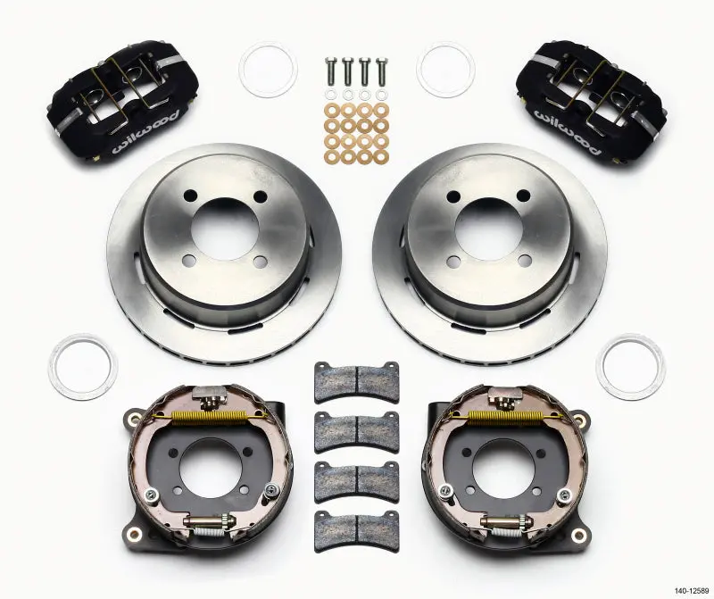 Wilwood Dynapro Low-Profile 11.00In P-Brake Kit 4-Lug Ford 7.5In Rear 2.80 Offset For 1964-1966 Mustang, Ranchero, Comet 1
