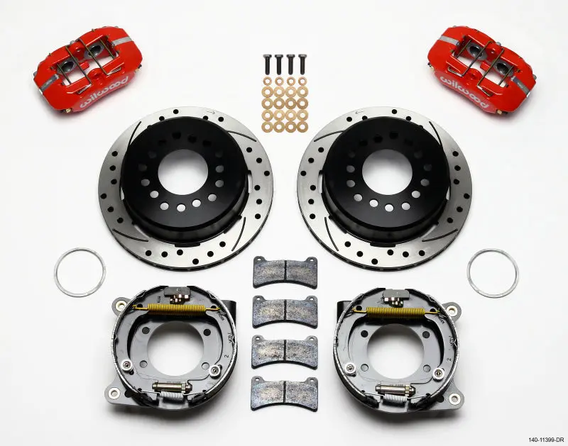 Wilwood Dynapro Low-Profile 11.00In P-Brake Kit Drill-Red For 93-97 Camaro/Firebird With 2.75In Offset 1