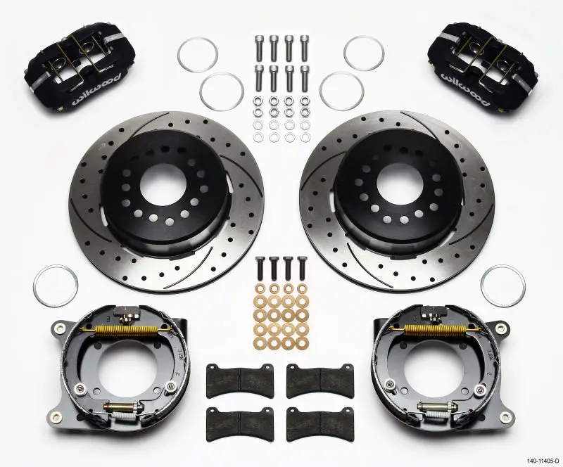 Wilwood Dynapro Low-Profile 11.00In P-Brake Kit Drilled For 55-57 Chevy Bel Air 1