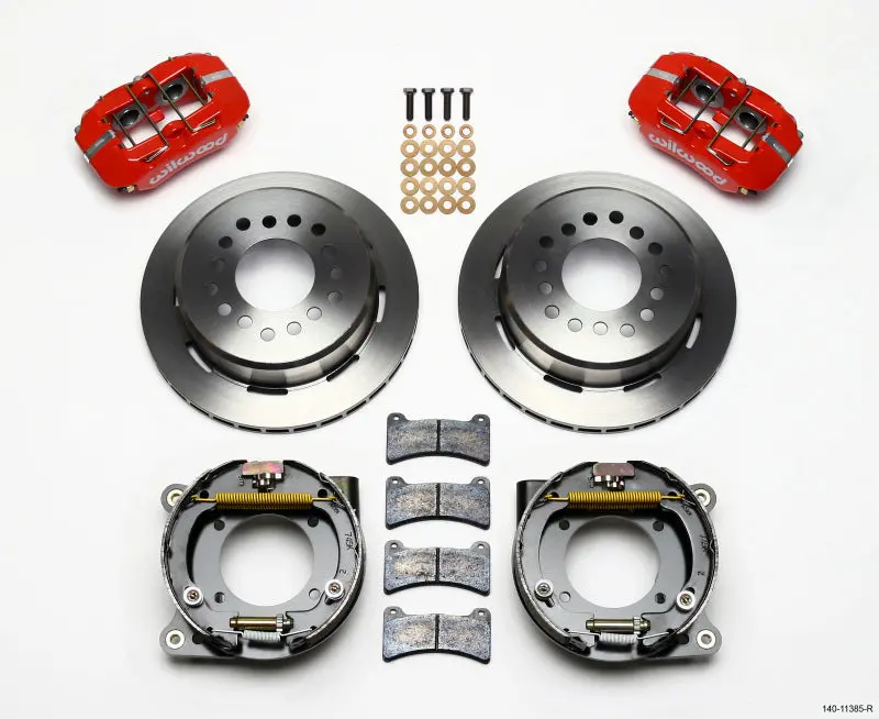 Wilwood Dynapro Low-Profile 11.00In P-Brake Kit Red Chevy C-10 2.42 Offset 5-Lug 1