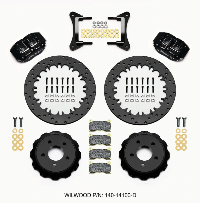 Wilwood Dynapro Radial Drag Kit With 12.90In Drilled Rotors For 2015-Up Mustang 1