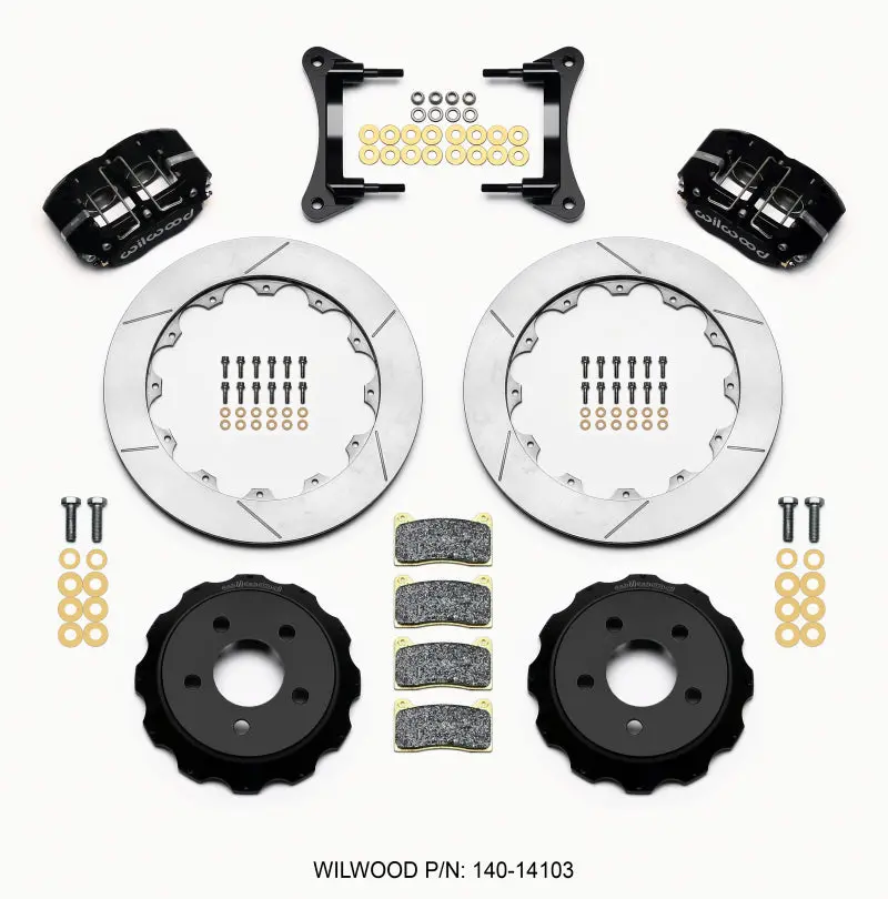 Wilwood Dynapro Radial Front Drag Kit 12.88 Vented 2015-2017 Ford Mustang Gt Ecoboost Shelby V6 1