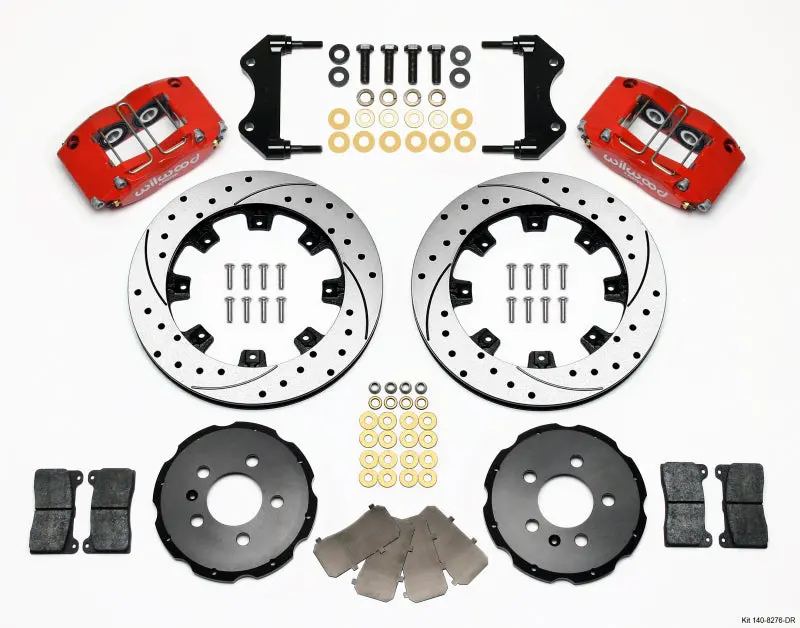Wilwood Dynapro Radial Front Kit 12.19In Drilled Red 99-03 Jetta Iv Golf Iv 1