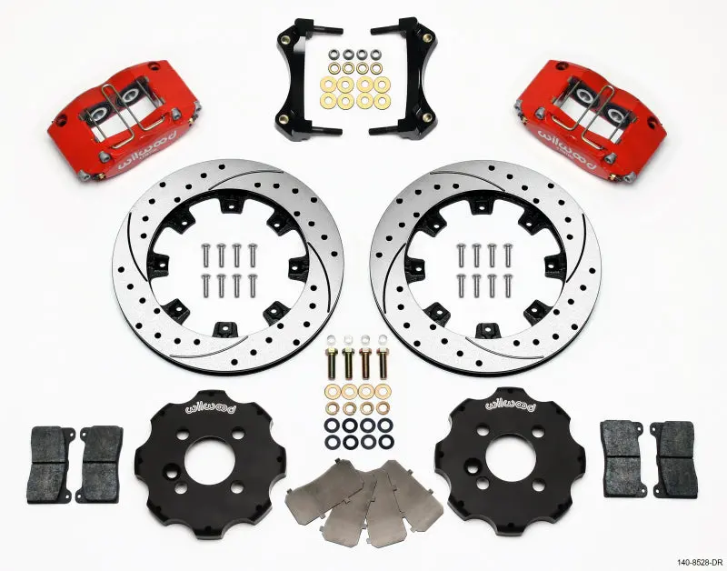 Wilwood Dynapro Radial Front Kit 12.19In Drilled Red Mini Cooper 2007-2015 Base Coupe John Cooper Works Roadster S 1