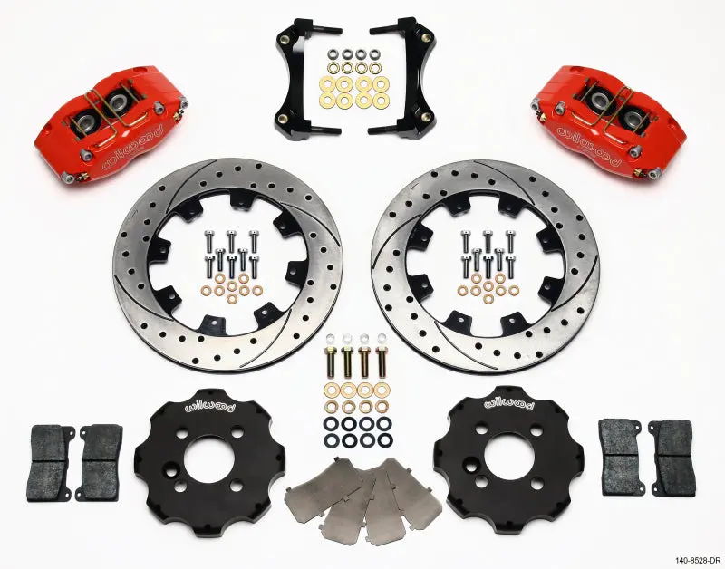 Wilwood Dynapro Radial Front Kit 12.19In Drilled Red Mini Cooper 2007-2015 Base Coupe John Cooper Works Roadster S 2