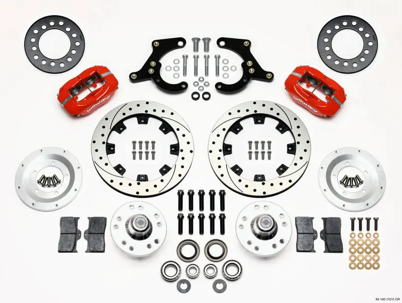 Wilwood Forged Dynalite Front Brake Kit Red 11.75" Chevy Impala / Corvette 59-64 1