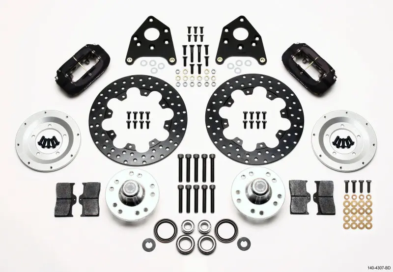 Wilwood Forged Dynalite Front Drag Kit With Drilled Rotor For 1965-1969 Mustang 1
