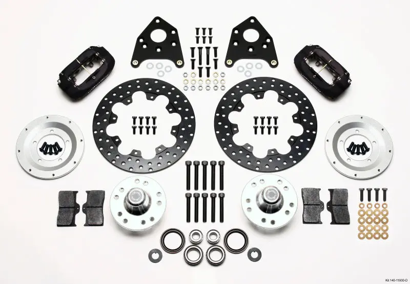 Wilwood Forged Dynalite Front Drag Kit With Drilled Rotor For 1970-1973 Mustang 1