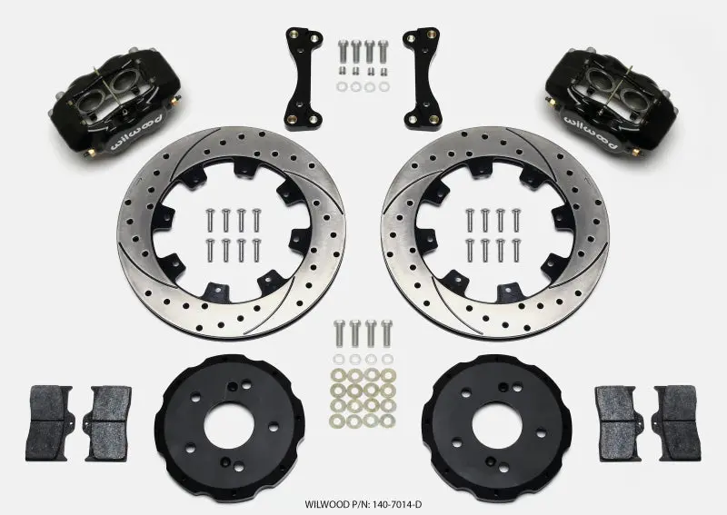 Wilwood Forged Dynalite Front Hat Kit 12.19In Drilled For 02-06 Acura Rsx 5 Lug 1