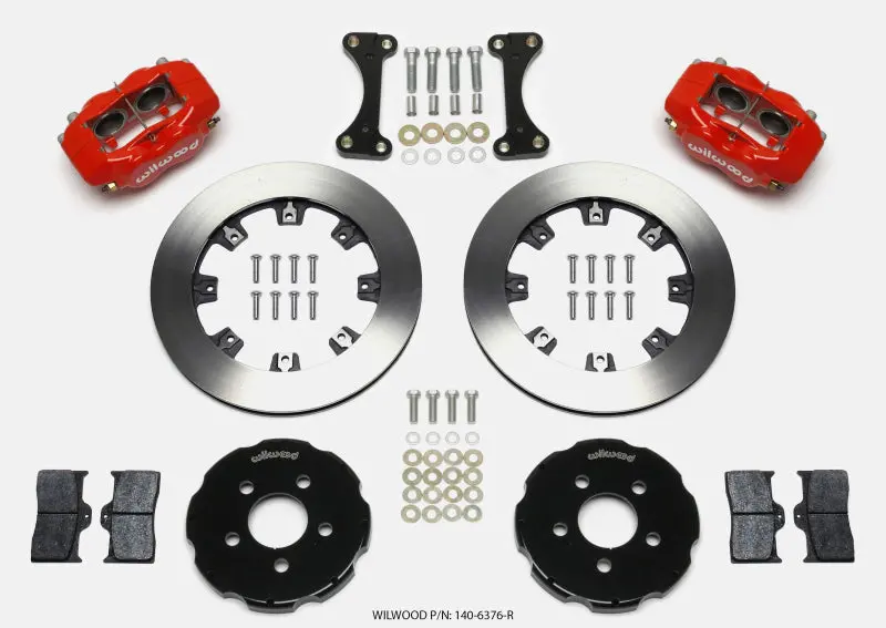 Wilwood Forged Dynalite Front Hat Kit 12.19In Red For 00-04 Pt Cruiser And 03-04 Srt-4 1