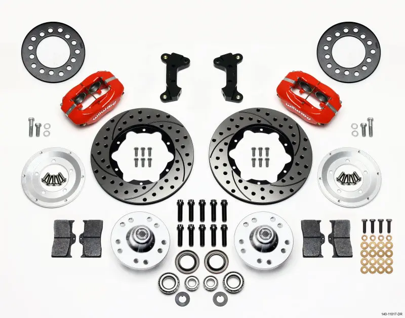 Wilwood Forged Dynalite Front Kit 11.00In Drill Red 74-80 Pinto Mustang Ii Disc Spindle Only 1
