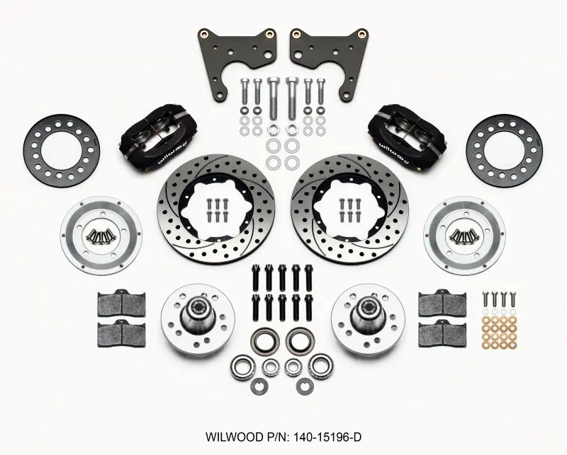 Wilwood Forged Dynalite Front Kit 11.00In Drilled 65-72 C Body Drum Brakes For Chrysler Dodge Plymouth 1