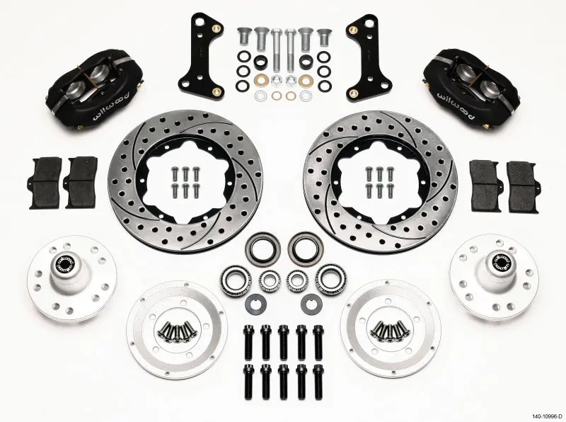 Wilwood Forged Dynalite Front Kit 11.00In Drilled 67-69 Camaro 64-72 Nova Chevelle Performance Brake Upgrade 1