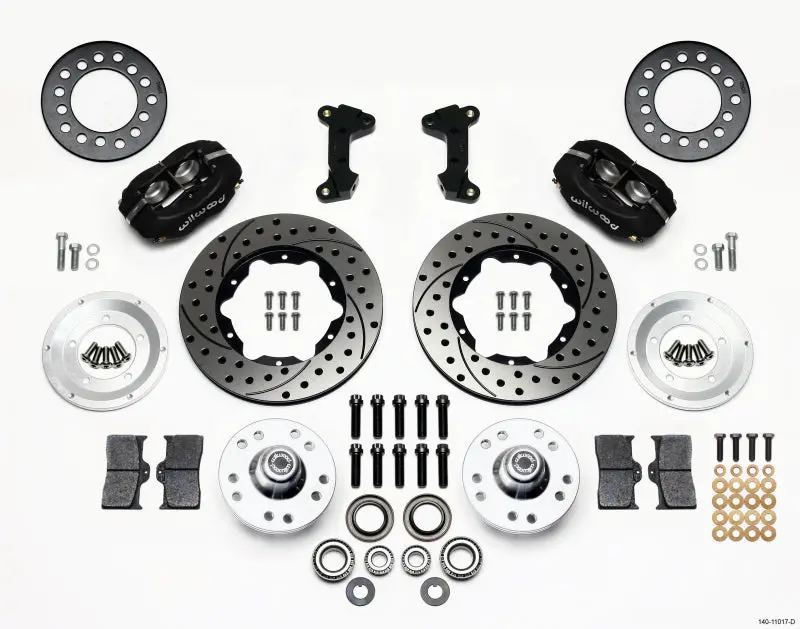 Wilwood Forged Dynalite Front Kit 11.00In Drilled 74-80 Pinto Mustang Ii Disc Spindle Only 1