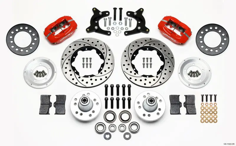 Wilwood Forged Dynalite Front Kit 11.00In Drilled Red 62-72 A Body - Fits Dodge Dart Plymouth Valiant Duster Scamp 1