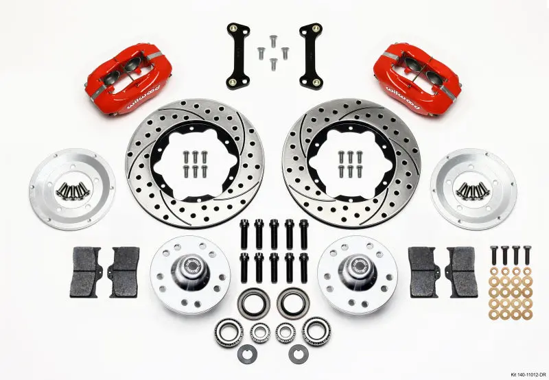 Wilwood Forged Dynalite Front Kit 11.00In Drilled Red 82-92 Camaro Firebird 1