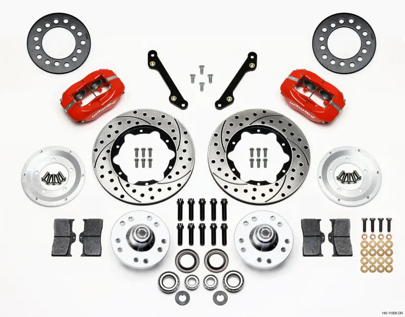 Wilwood Forged Dynalite Front Kit 11.00In Drilled Red For 79-81 Camaro 1