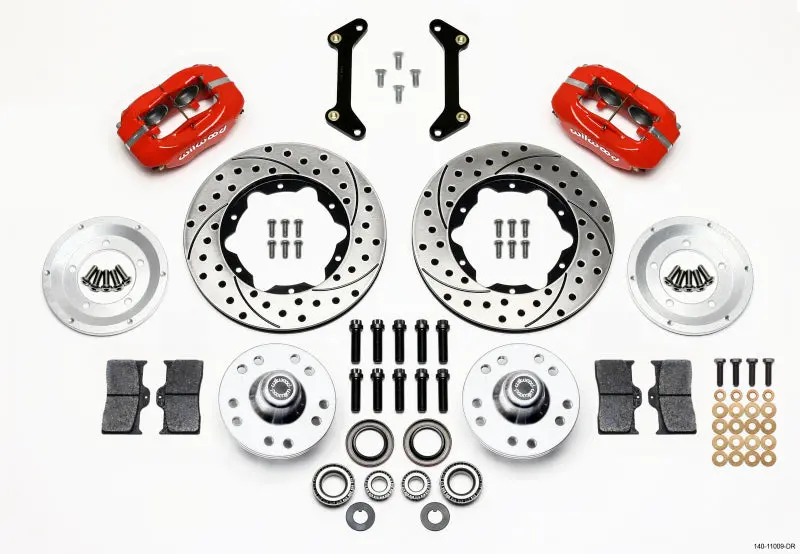 Wilwood Forged Dynalite Front Kit 11.00In Drilled Red For 79-87 Gm G Body 1