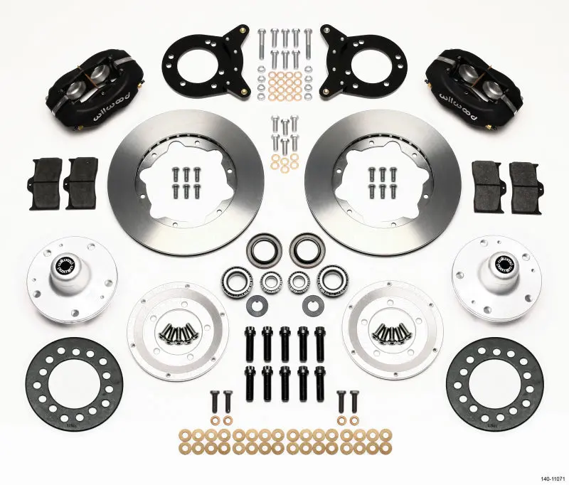 Wilwood Forged Dynalite Front Kit 11.00In Mustang Disc & Drum Spindle 1965-1969 1