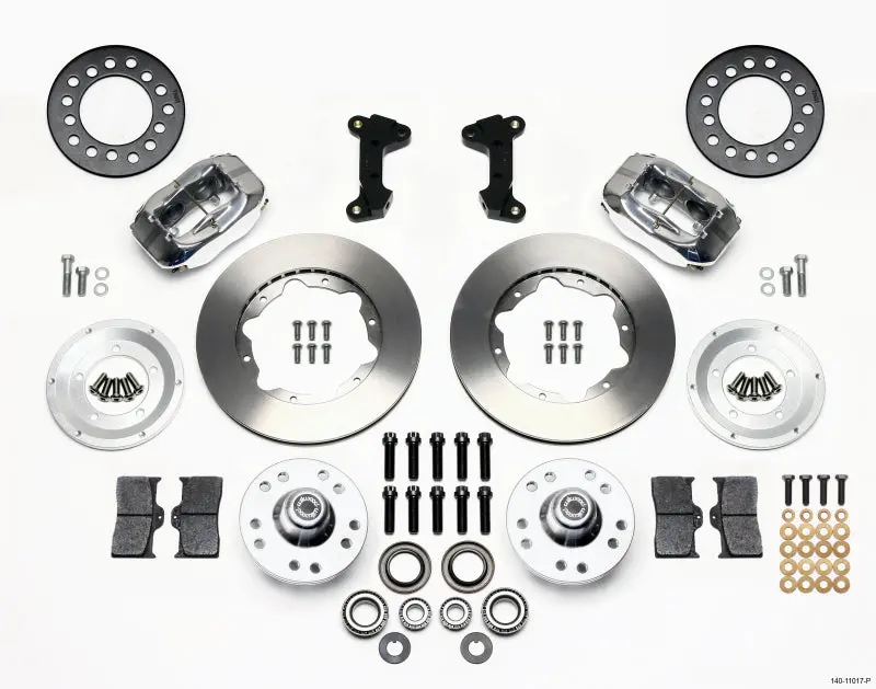 Wilwood Forged Dynalite Front Kit 11.00In Polished For 74-80 Pinto/Mustang Ii Disc Spindle Only 1