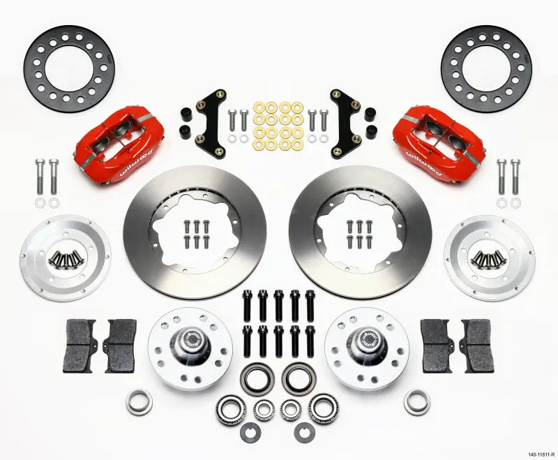 Wilwood Forged Dynalite Front Kit 11.00In Red For 49-54 Chevy 53-62 Corvette 1