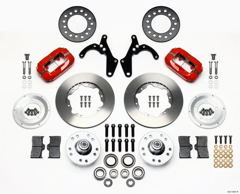 Wilwood Forged Dynalite Front Kit 11.00In Red For 55-57 Chevy Bel Air 1