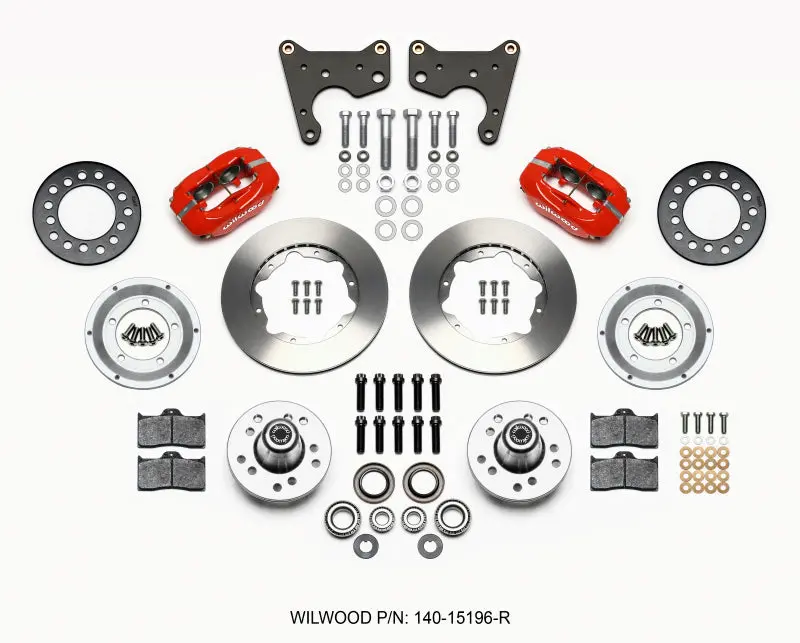Wilwood Forged Dynalite Front Kit 11.00In Red For 65-72 Chrysler Dodge Plymouth C Body 1