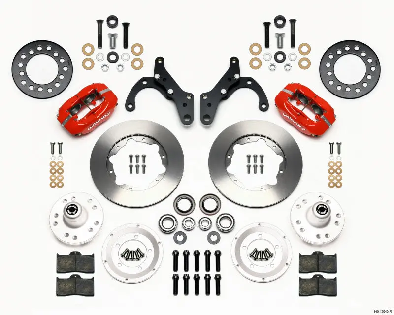 Wilwood Forged Dynalite Front Kit 11.00In Red For 69-70 Impala And 69-82 Corvette 1