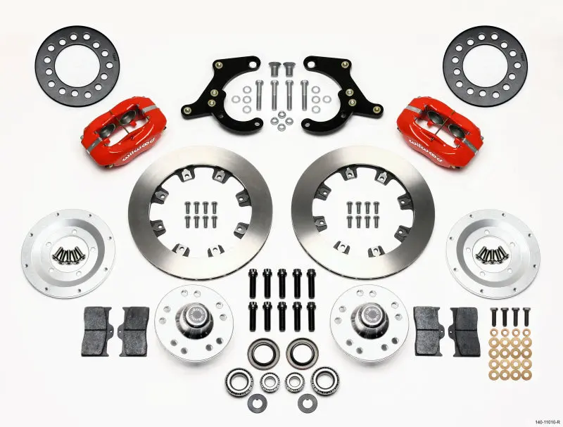 Wilwood Forged Dynalite Front Kit 11.75In Red 55-57 Chevy Bel Air 1
