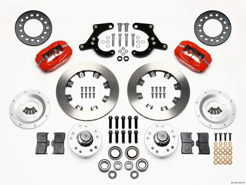 Wilwood Forged Dynalite Front Kit 11.75In Red For 59-64 Chevy Impala And 63-64 Corvette 1