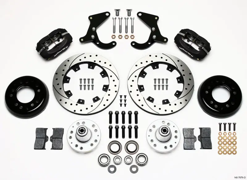 Wilwood Forged Dynalite Front Kit 12.19In Drilled For 55-57 Chevy Bel Air 1